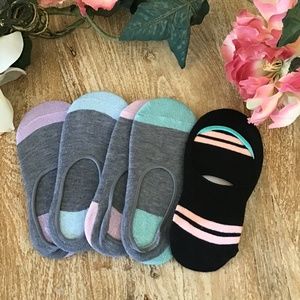 Set Of Assorted Colored No- Show Socks
